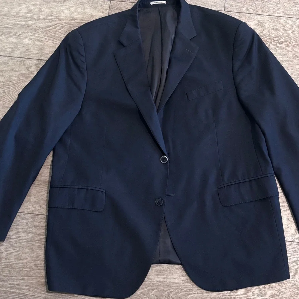 Peter Millar Blazer Mens 48R Navy Blue Two‎ Button Double Vent Sport Coat
